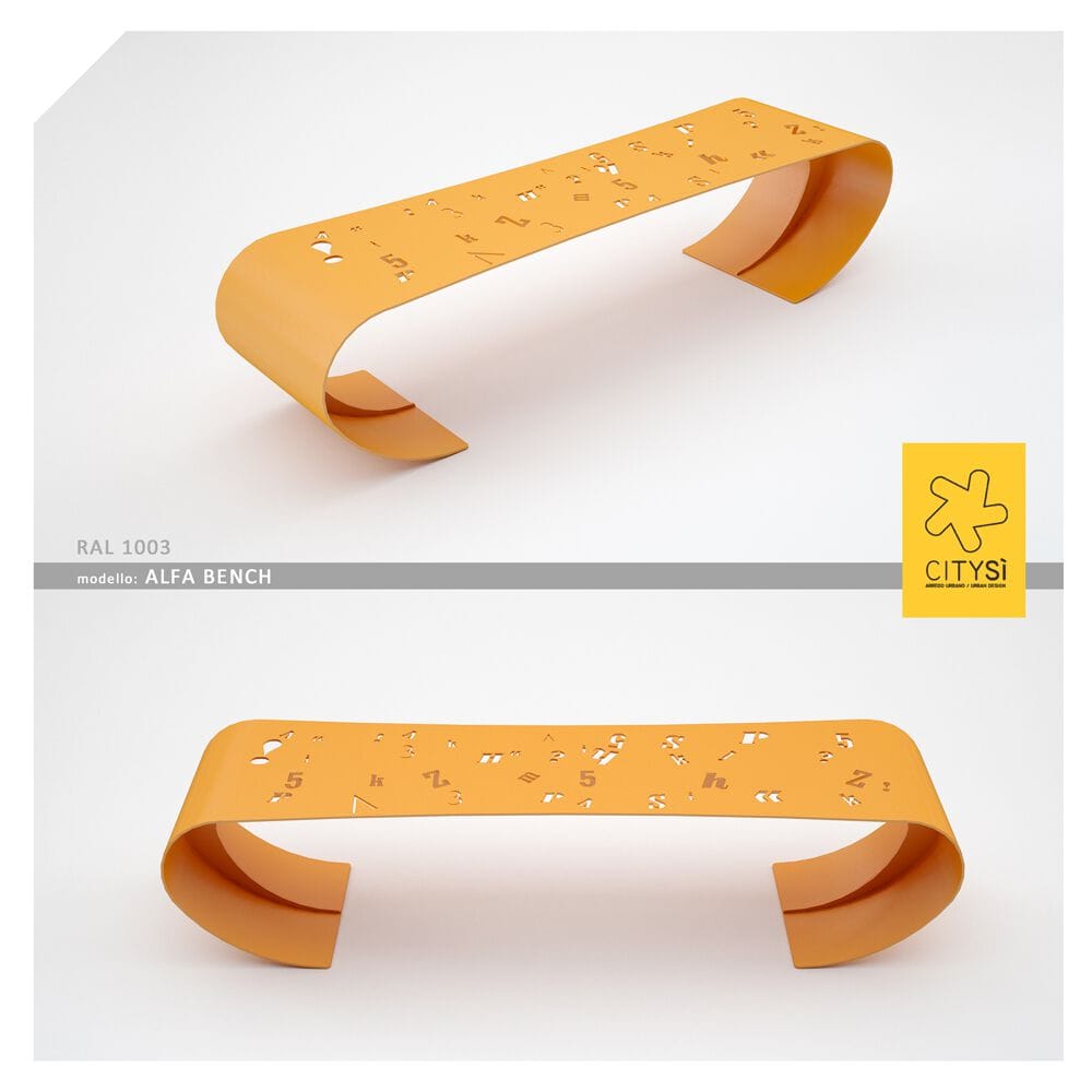 Стальная скамья без спинки CITYSì Alfa ARCH-00006637 - Вид №1