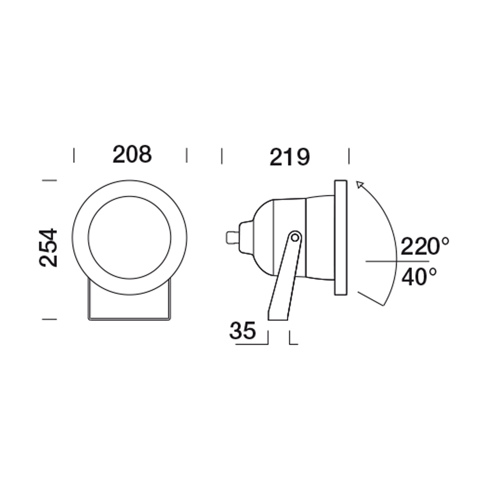 8425368 Проектор Platek STEEL 200 Proiettore  STEEL 200 Floodlight - 9 LED 4000K 45°  - Вид №6