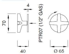 Ceadesign Настенный кран для холодной воды Cross Crx 31 - Вид №1