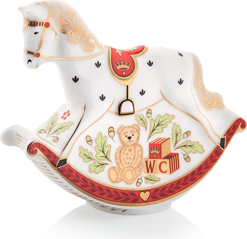 10581050 Royal Crown Derby Фигурка Royal Crown Derby "Лошадка-качалка" 10см (лим. вып. 750) Фарфор костяной 