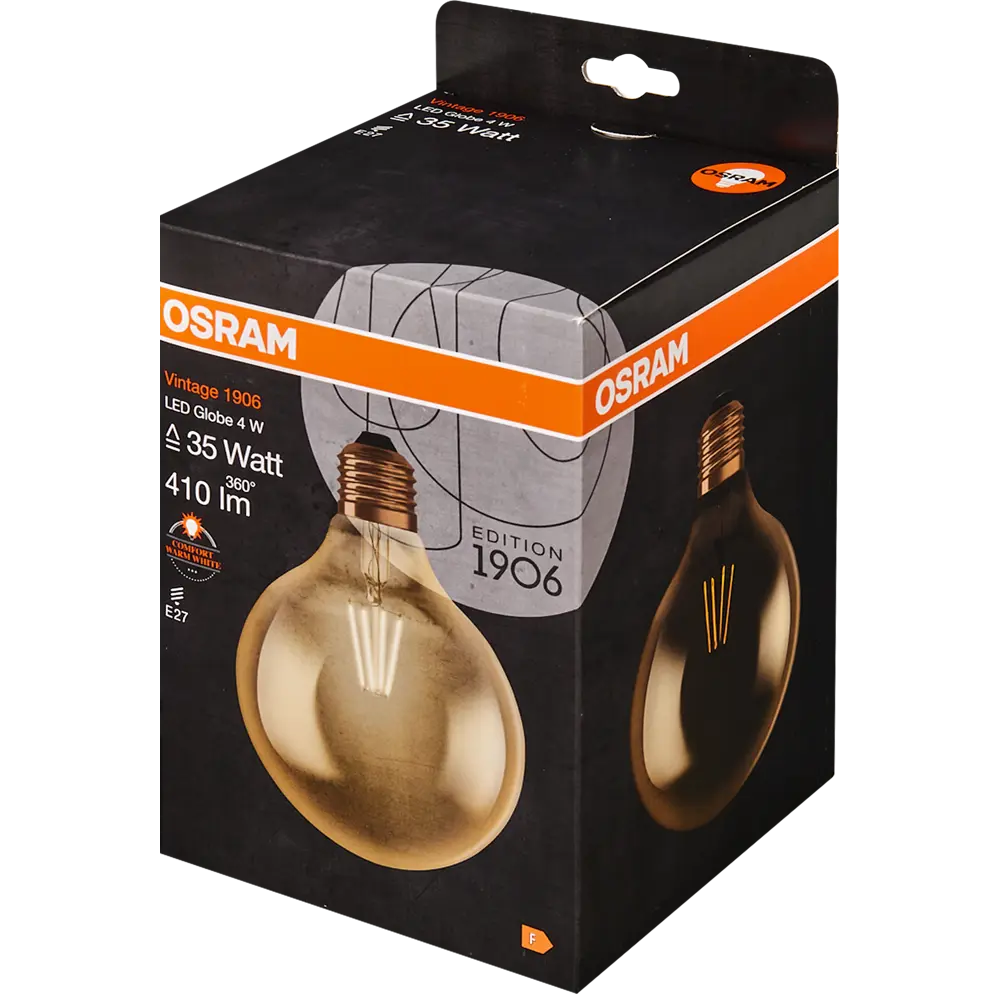 Лампа светодиодная Osram филаментная E27 220-240 В 4.5 Вт/824 шар 19387662 STLM-2101477  - Вид №3