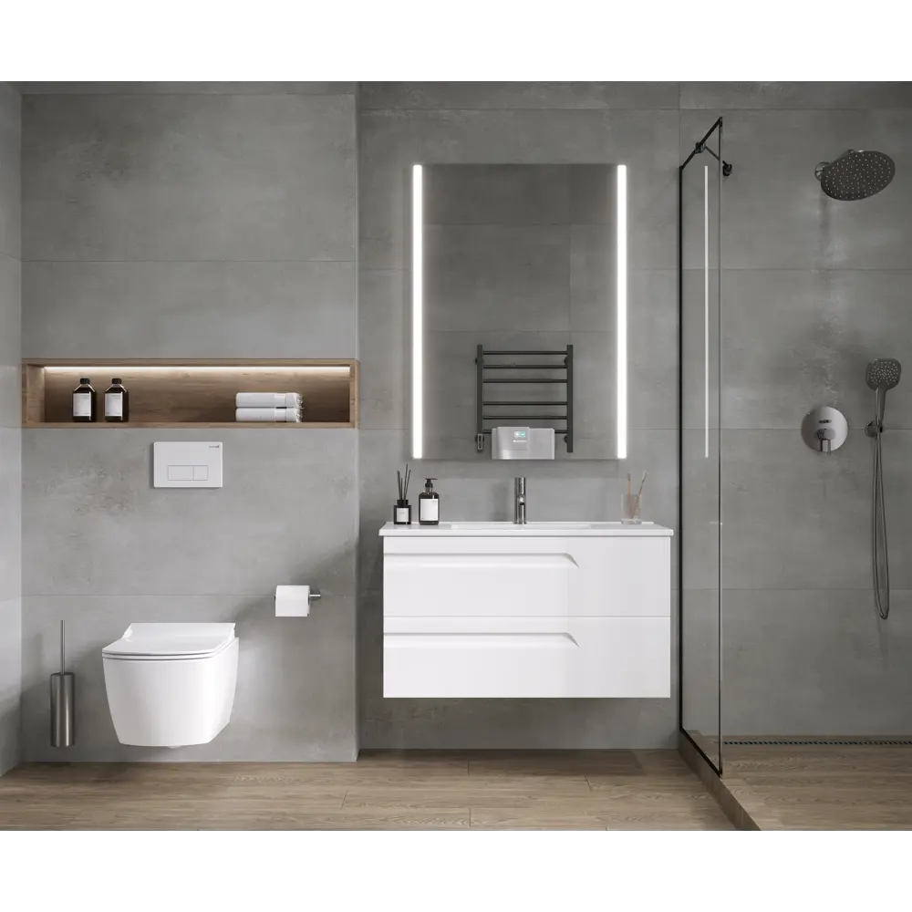 Керамогранит Ceradim Calgary Grey 60x120 - матовый серый для интерьера 89367346 STLM-0949040 - Вид №3