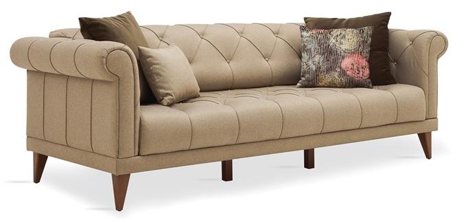 Enza Home Тафтинговый 3-местный диван из ткани Piedra sun-id-1471613 - Вид №1