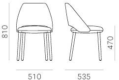 Pedrali Стул из мягкой ткани Vic 655 - Вид №4
