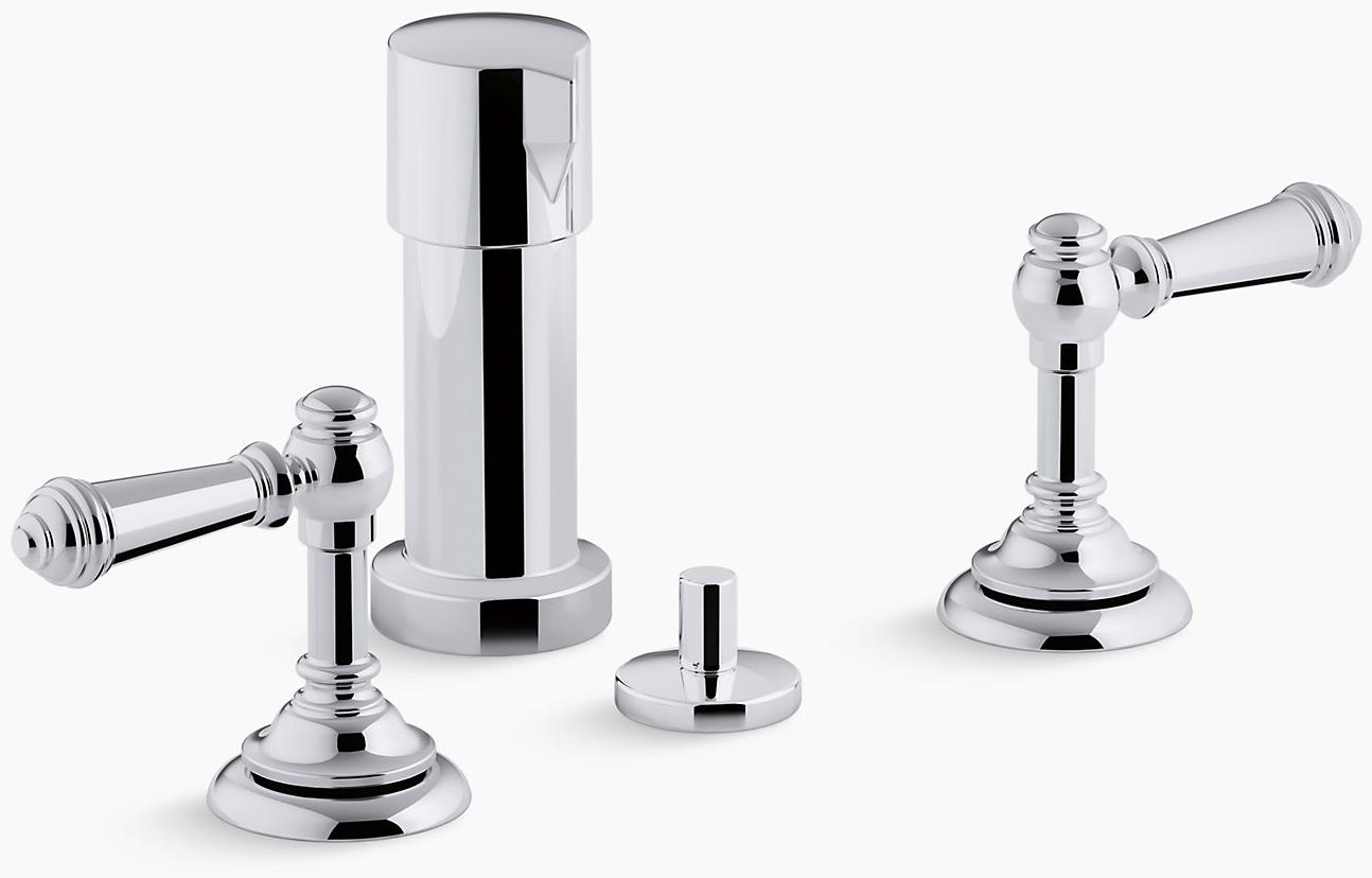 KOHLER Artifacts Смеситель для биде с рычажными ручками K-72765-4-SN  - Вид №1