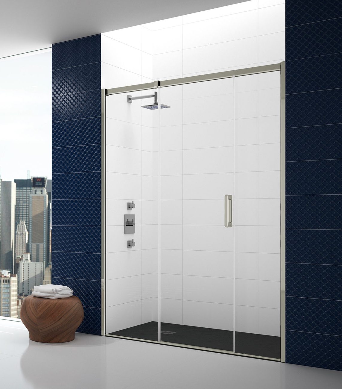 Дверь в нишу GSR1550H L или R Merlyn Arysto Хромированный 