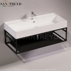 Консоль подвесная под раковину AGILE 101 см черная