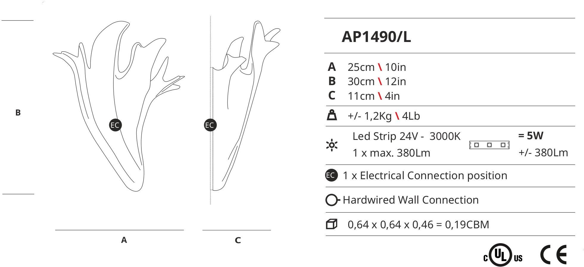Serip Настенный светильник из алюминия Carpa Ap1490/l - Вид №3