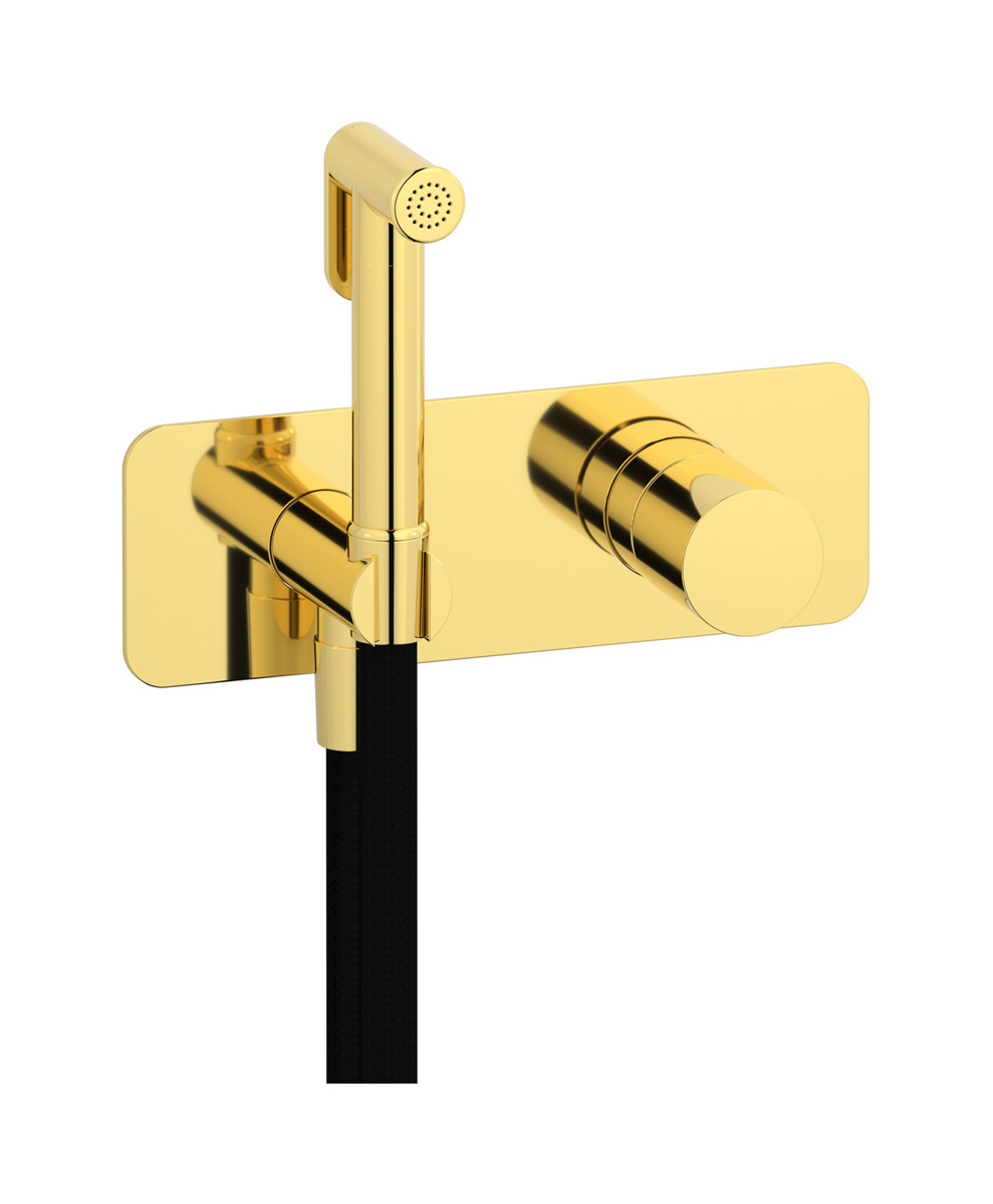 Внешние части гигенического душа со смесителем. WE ARE IB rr706oo Gold Brera