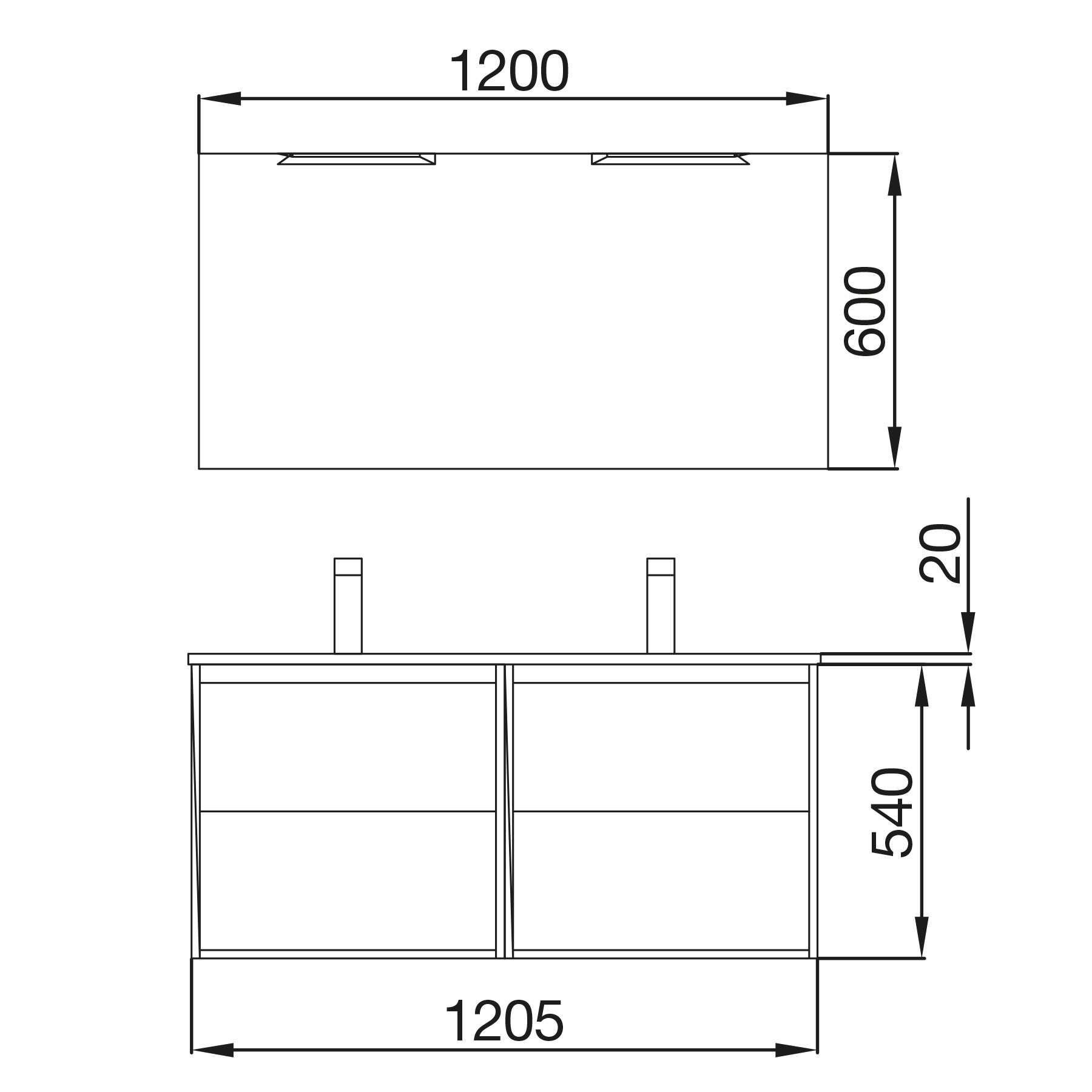 85088 SALGAR Комплект мебели для ванной NOJA 1200 OAK CALEDONIA + Раковина + Зеркало + Свет Дуб Каледония - Вид №1