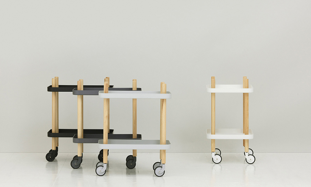 Сервировочный стол на колесиках Block 64х50х35 см, белый Normann Copenhagen 602202 - Вид №4