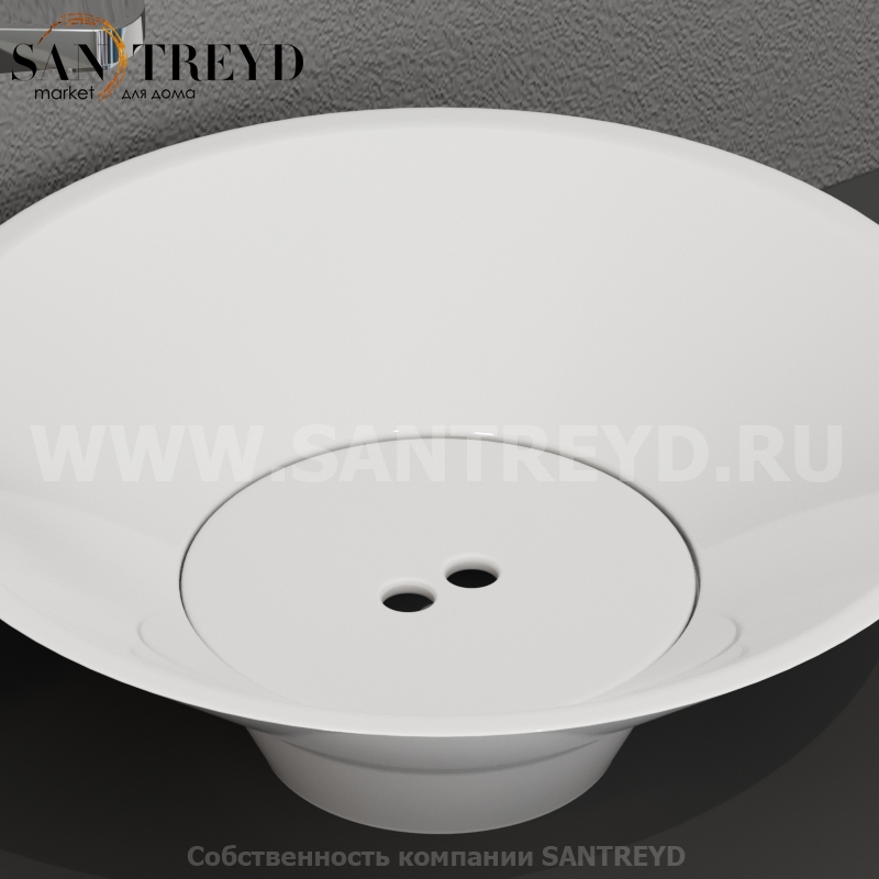 486030 Накладка на слив из керамики цвет Белый бархат Kerasan Deco Италия