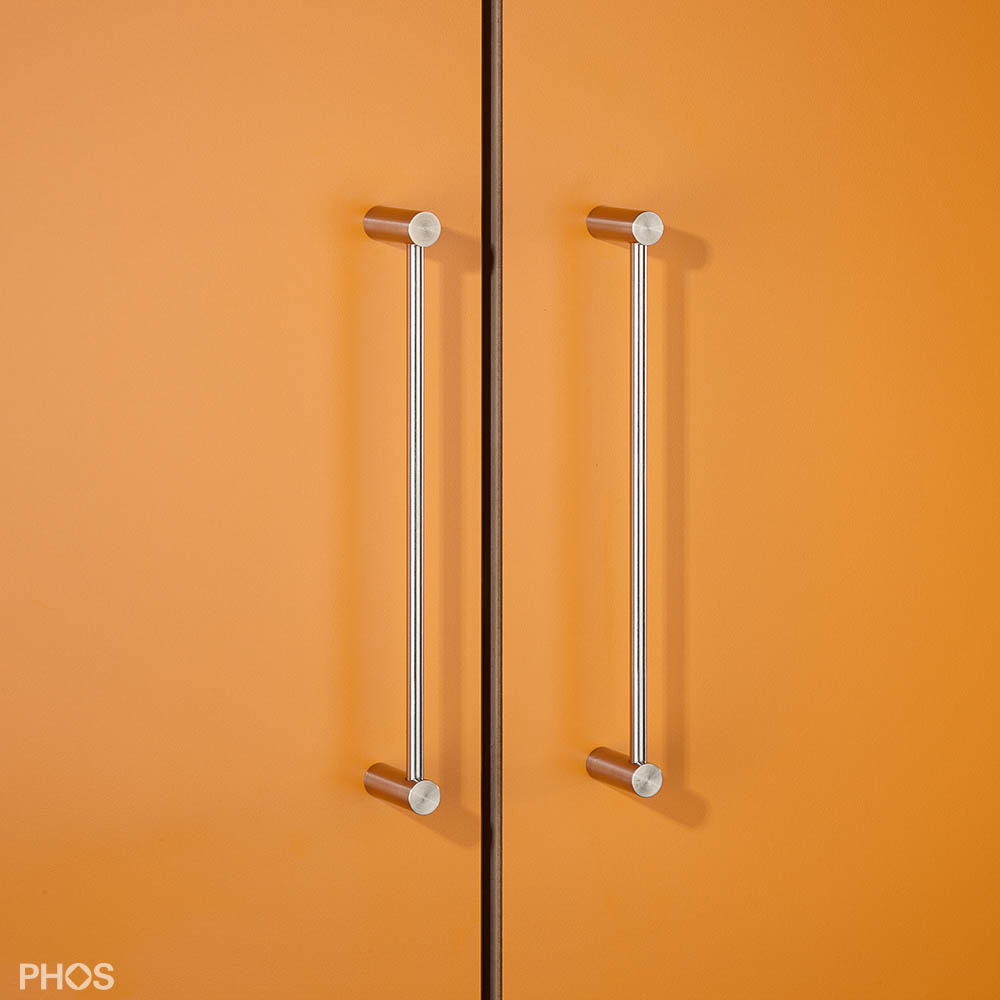 BG6-128E Изогнутая рукоятка с концевыми скобами, рукоятка ø6 мм, длина 12,8 см. PHOS  - Вид №1