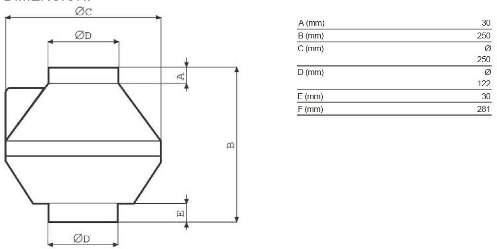 Vortice Центробежный осевой вентилятор из самозатухающей смолы Ca v0 e 16018 - Вид №1