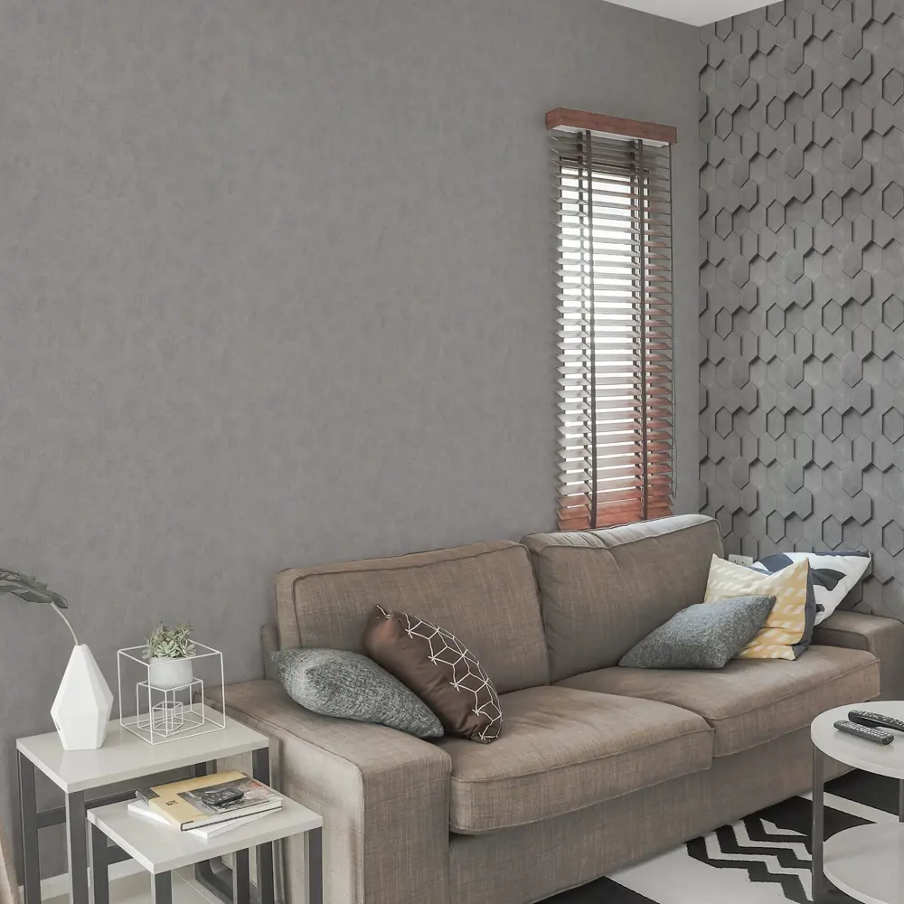 INSPIRE Art: Флизелиновые обои графит с текстурой камня 89341668 STLM-0836217 - Вид №3