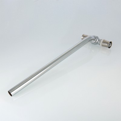 VTm.282.RN.201516 Пресс-фитинг – тройник с хромированной трубкой Valtec 15 мм, 20х15х16 мм, 30 см  - Вид №7