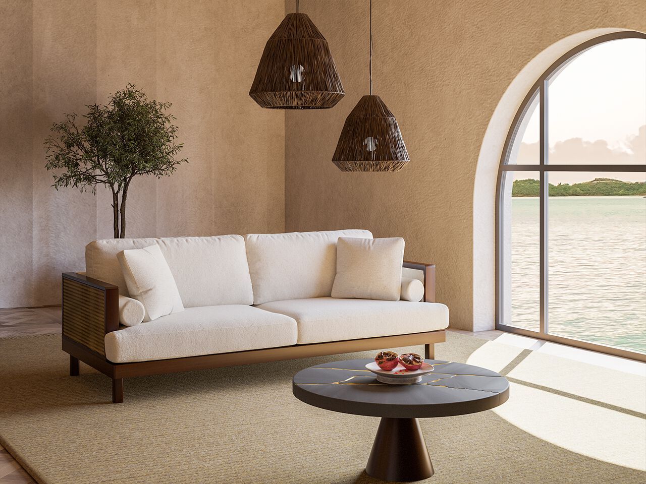 3-местный тканевый диван NDESIGN глина ARCH-00136032 - Вид №2