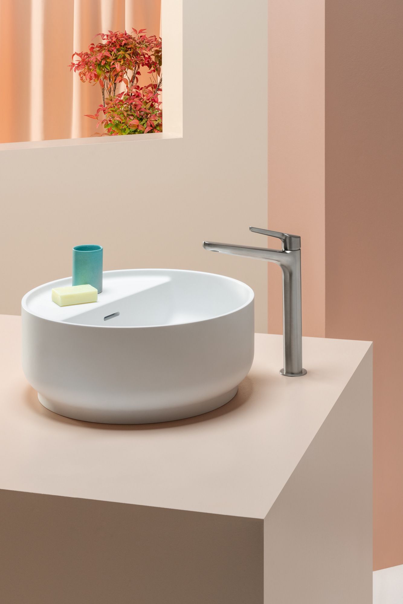 Круглая столешница из Cristalplant® biobased Zucchetti Beam ARCH-00028682 - Вид №1