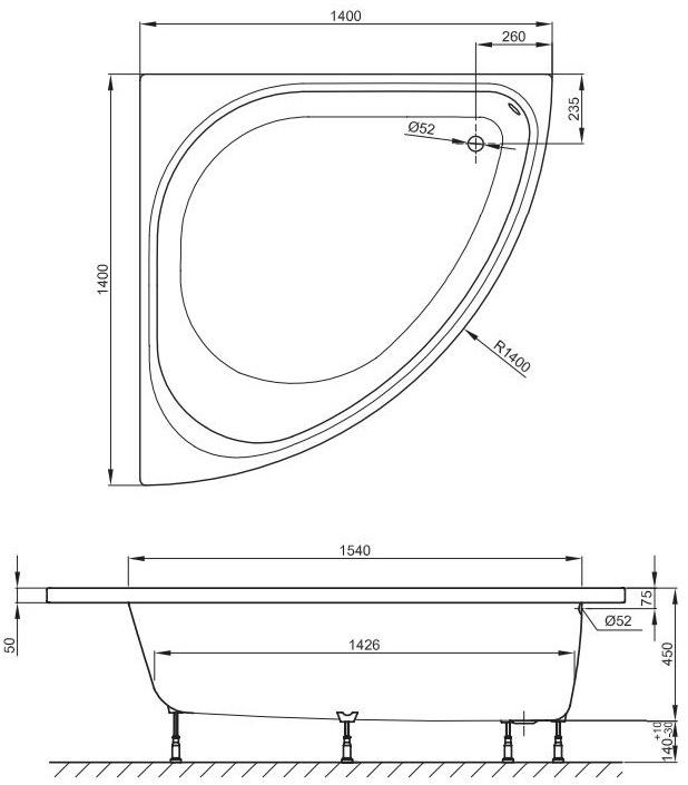 Bette Встроенная ванна из эмалированной стали  6035  - Вид №4