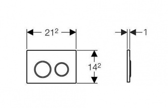 115.085.KK.1 клавиша смыва OMEGA20 (бел, зол, бел) Santreyd  - Вид №1