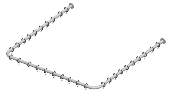 14940171200 Набор штанг для душевых занавесок KEUCO Plan