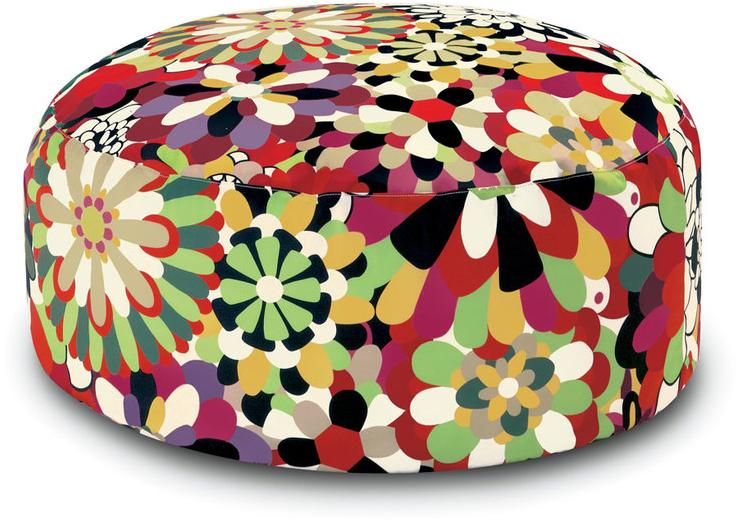 MissoniHome Мягкий пуф со съемным чехлом из ткани sun-id-1352591 - Вид №5