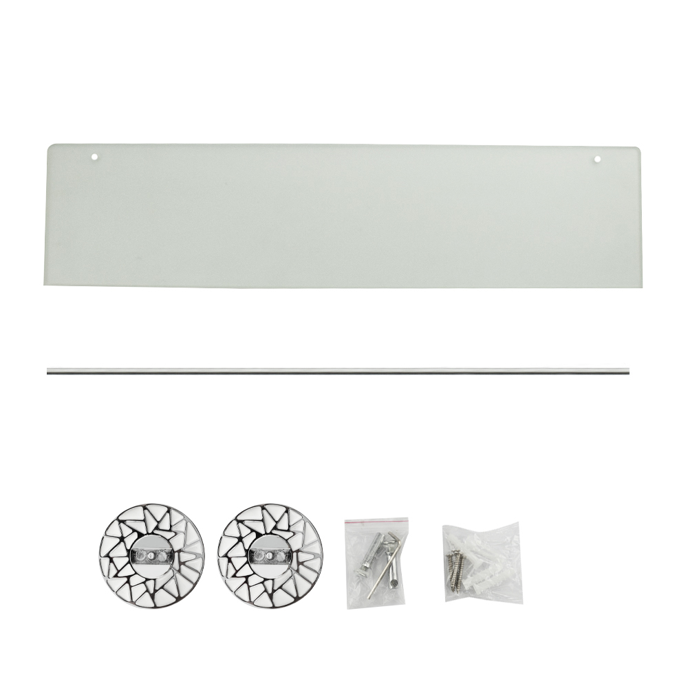 GFmark - Полка стеклянная, с БЕЛОЙ МОЗАИКОЙ, код: 3209  - Вид №4