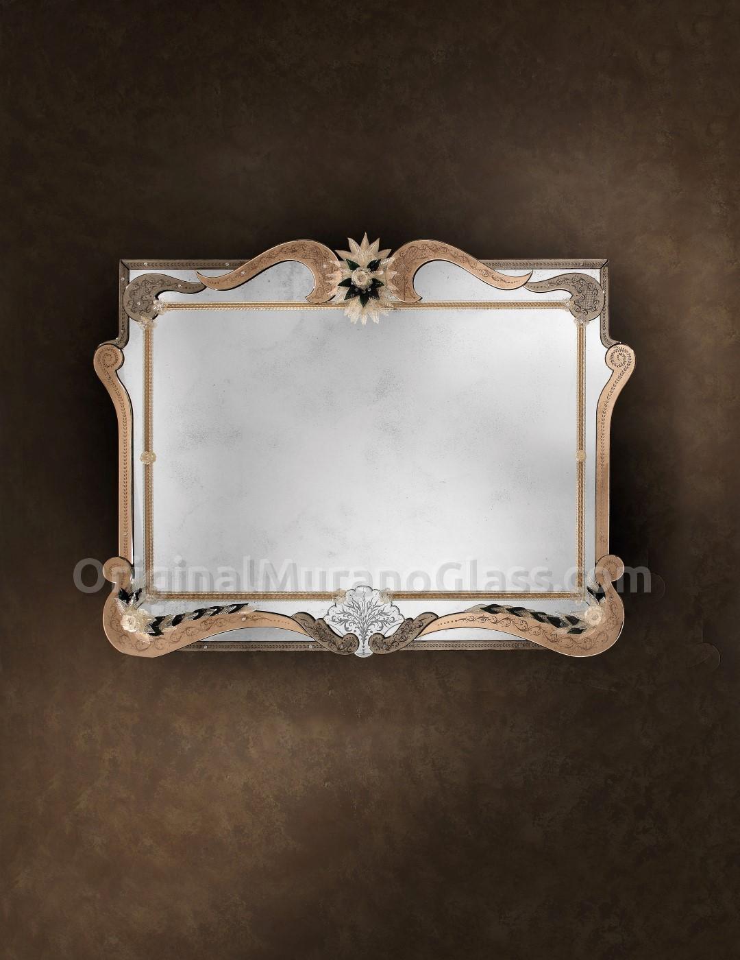 837 ORIGINALMURANOGLASS Венецианское зеркало Flabanico - муранское стекло OMG  см  - Вид №1