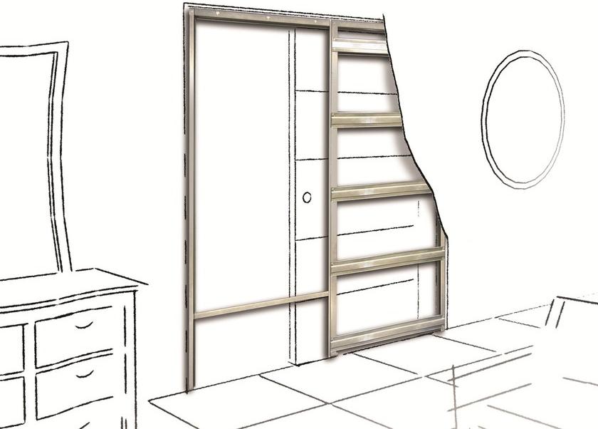 FIBROTUBI Коробка раздвижной двери для гипсокартона с монтажным комплектом Orchidea sun-id-1465816 - Вид №3