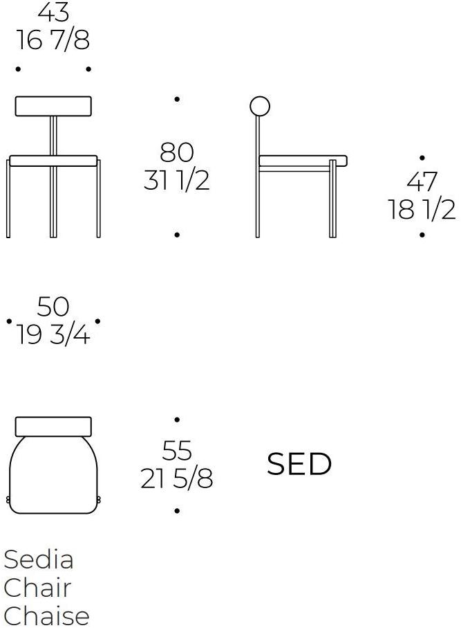 Liu Jo Living Collection Стул из мягкой ткани Ceci est un caillou Cse sed - Вид №9