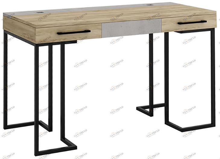 1750 Стол рабочий Loft Дуб натур/Бетон R-HOME 4003605h_Натур