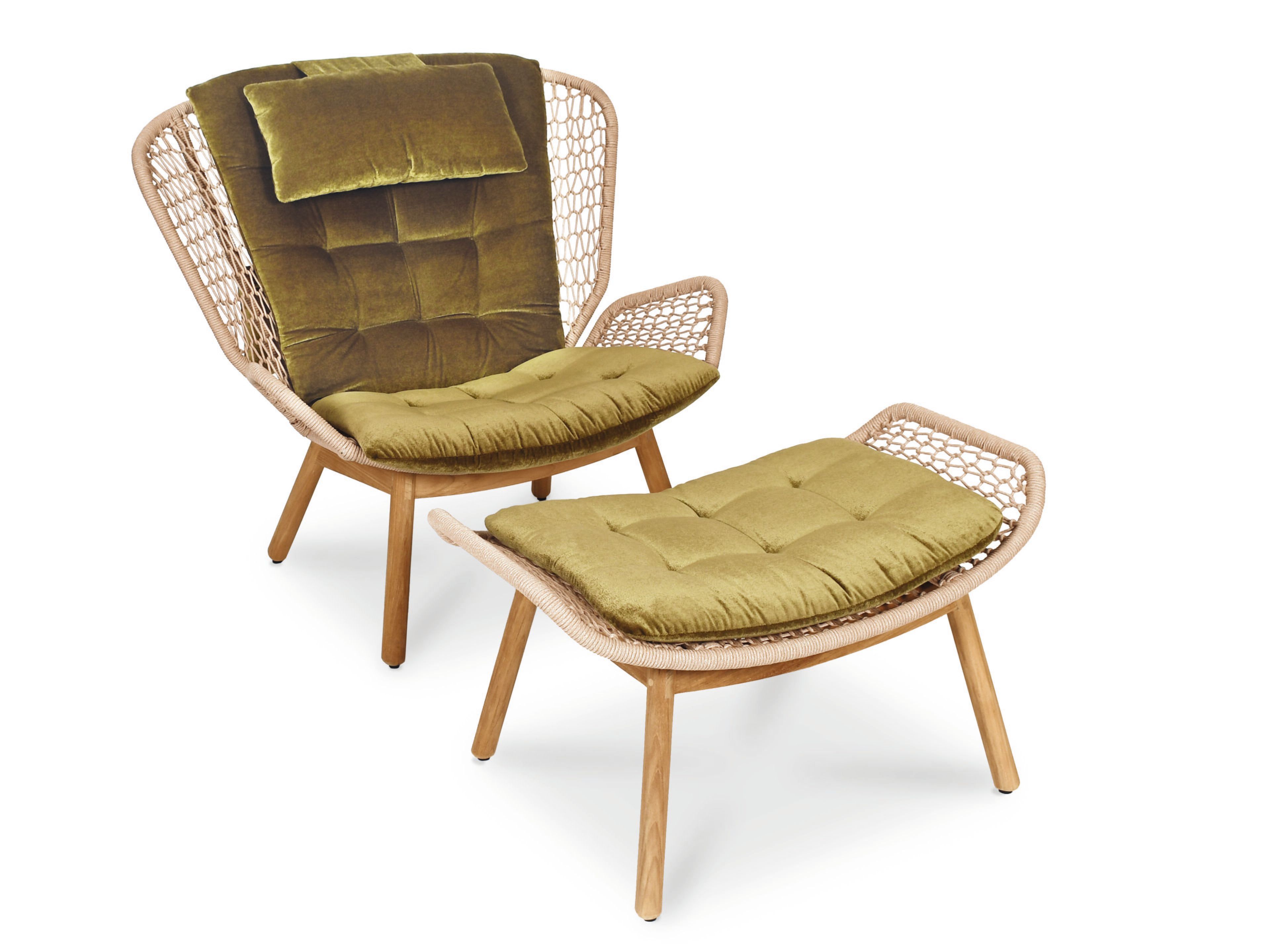 Тканевое садовое кресло с подлокотниками FISCHER MÖBEL Wing Light ARCH-00039944 - Вид №4