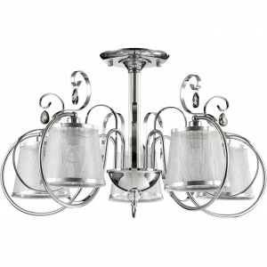 Потолочная люстра Freya Simone FR2020-CL-05-CH FREYA ДИЗАЙНЕРСКИЕ, SIMONE CHROME 187909 Белый