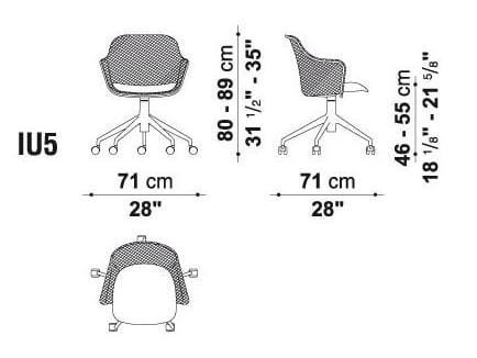 Офисное кресло с 5 спицами B&B Italia Project джут ARCH-00009318 - Вид №3