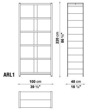 Maxalto Открытый книжный шкаф из массива дерева Eracle sun-id-1419571 - Вид №4