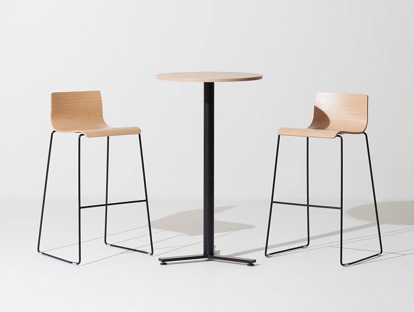 Manerba Высокий круглый деревянный стол K-word sun-id-1428173 - Вид №1