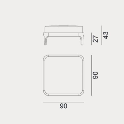 Съемный ТИК сад пуфик Gervasoni Gervasoni Outdoor ARCH-00066818 - Вид №2