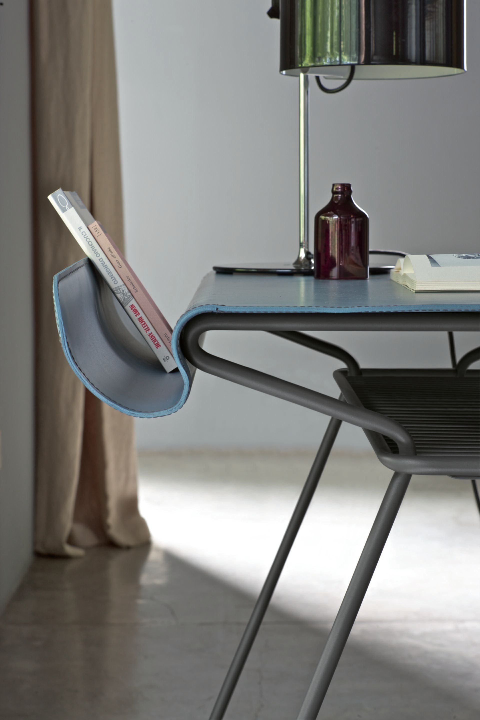 Стальной письменный стол с кожаной столешницей Bontempi Casa TAYLOR ARCH-00090067 - Вид №5