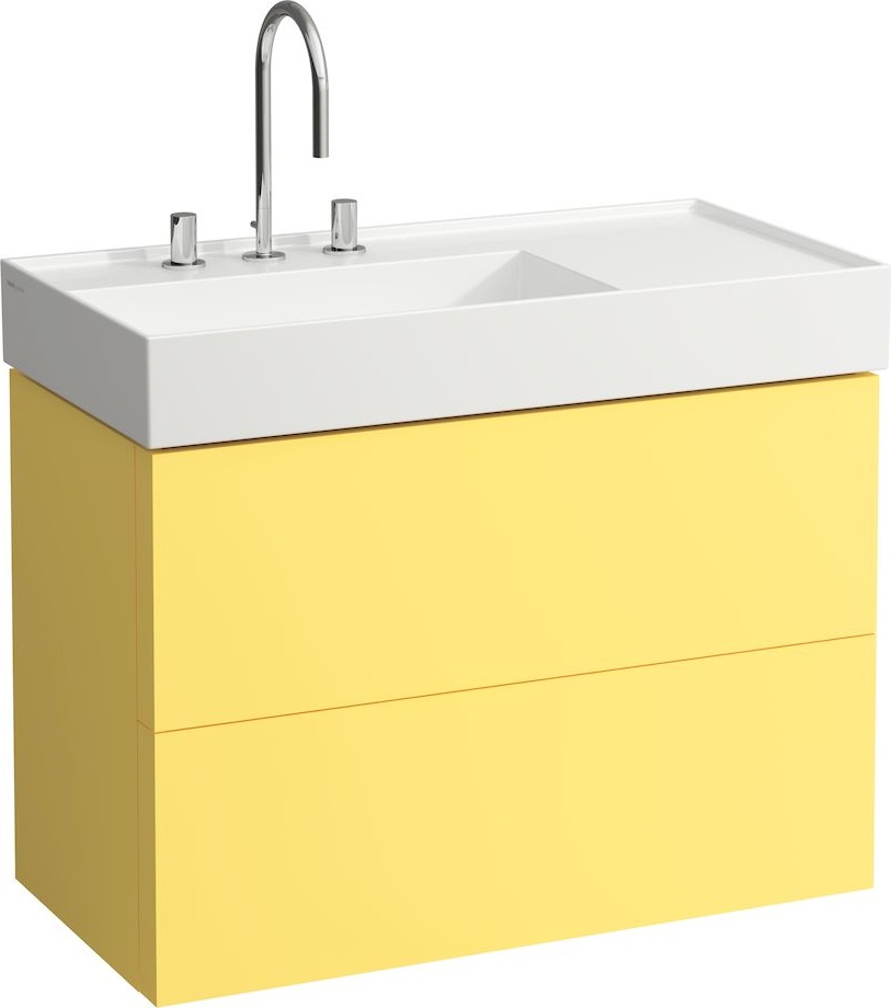 H4076180336401 Шкафчик под раковину, 2 ящика, включает в комплект органайзер, для раковины с полочкой справа 810338 LAUFEN PRO - Вид №4