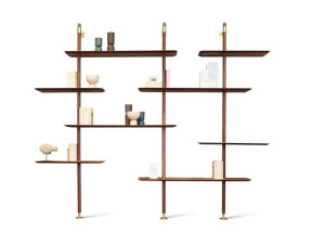 Деревянный настенный книжный шкаф