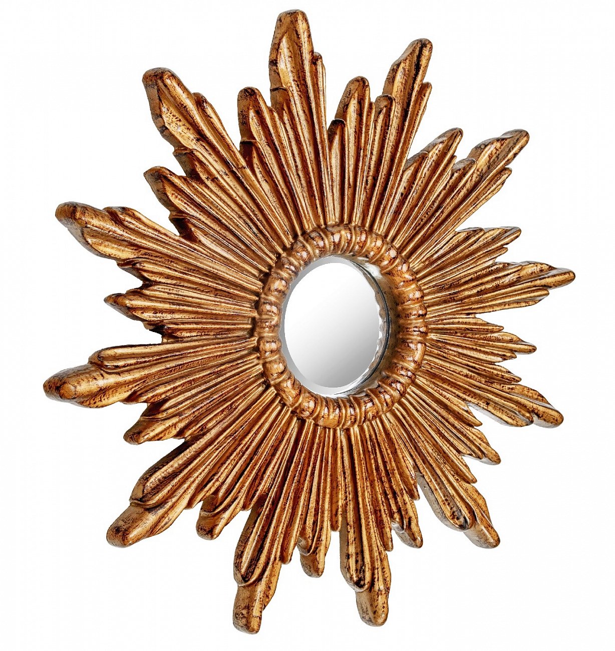 Зеркало-солнце 74,5 см бронзовое Ray Bronze ART-ZERKALO ДИЗАЙНЕРСКИЕ 00-3884097 Бронза;зеркальный  - Вид №1
