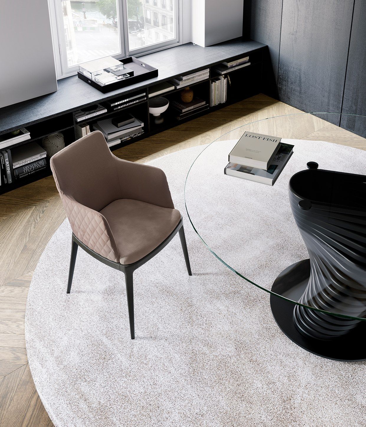 Кожаный мягкий стул с подлокотниками EFORMA Max ARCH-00042237 - Вид №5