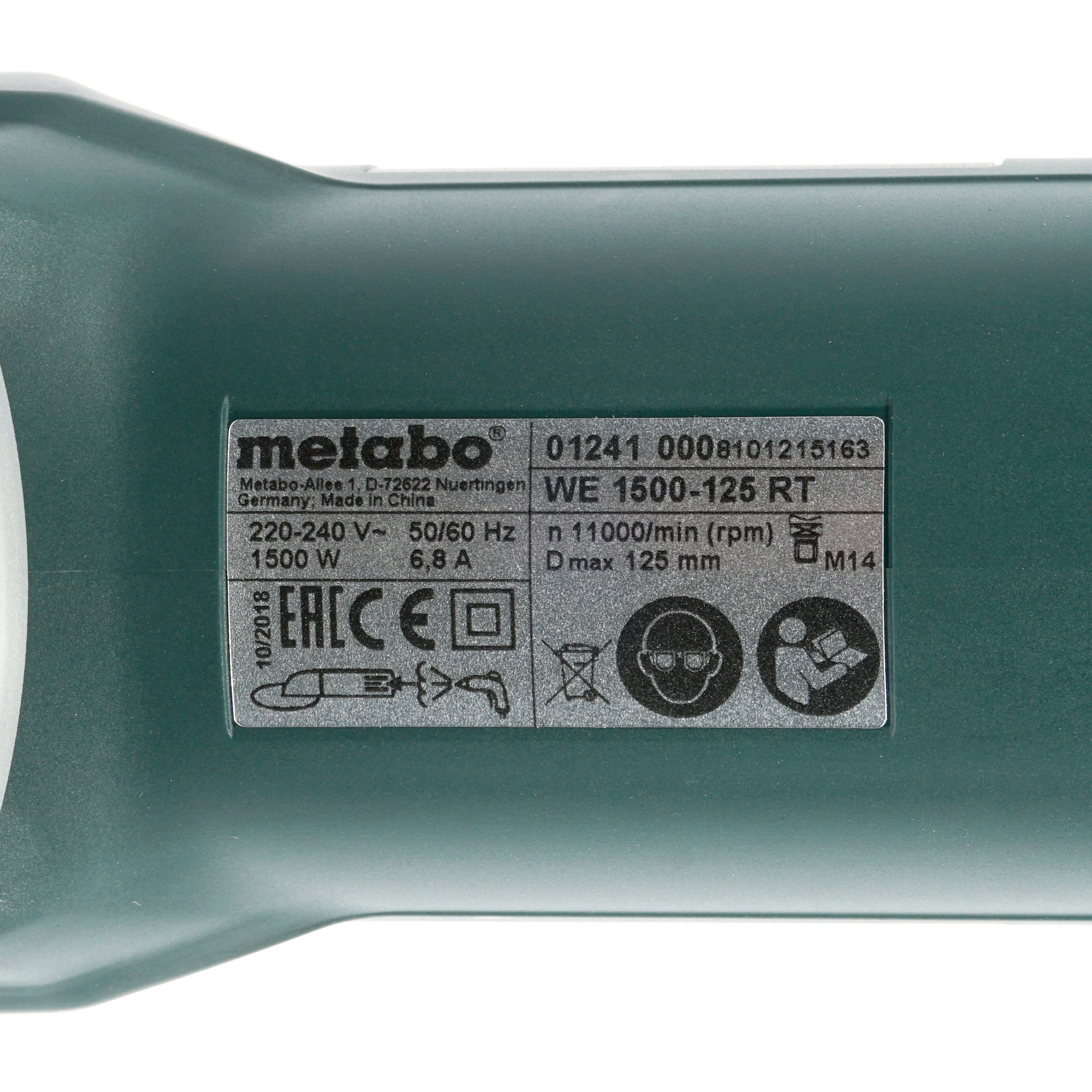 Углошлифовальная машина (УШМ) Metabo WE 1500-125 RT 1099271 STDN-0026656 - Вид №4