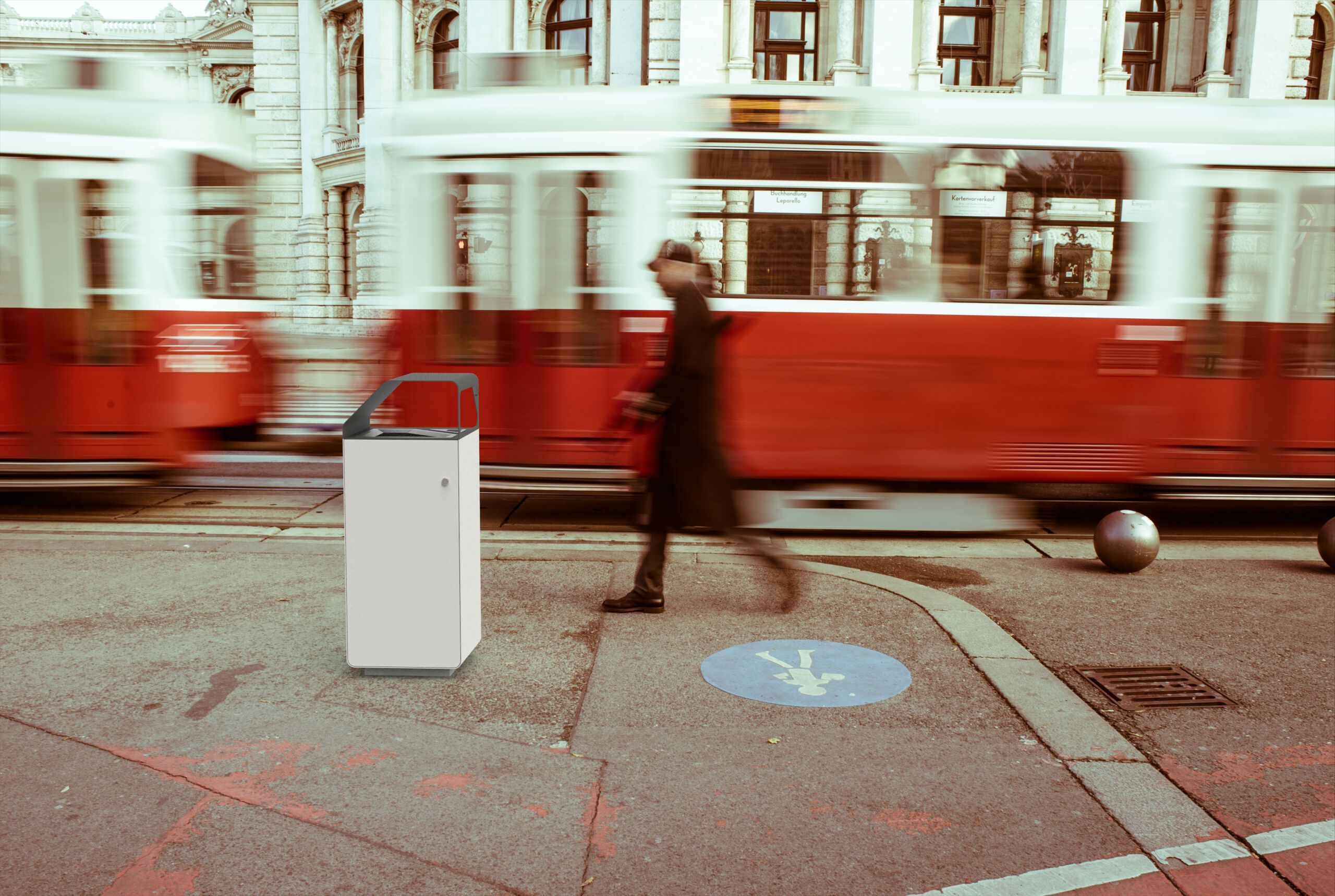 Держатель для мусора из листового металла с пепельницей Lazzari Майами ARCH-00129152 - Вид №7