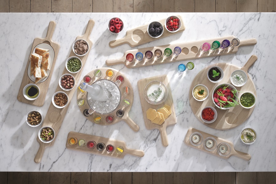 Набор из 3 подсвечников на подставке Paddle, 34 см LSA International G111606301 - Вид №2