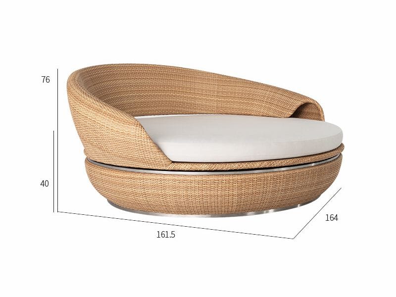 Круглая Садовая кровать из ротанга VINEKO Space ARCH-00064014 - Вид №5