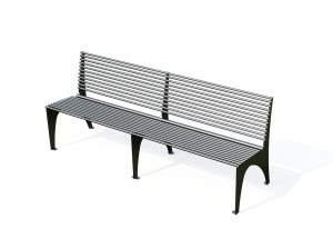 Стальная скамья со спинкой