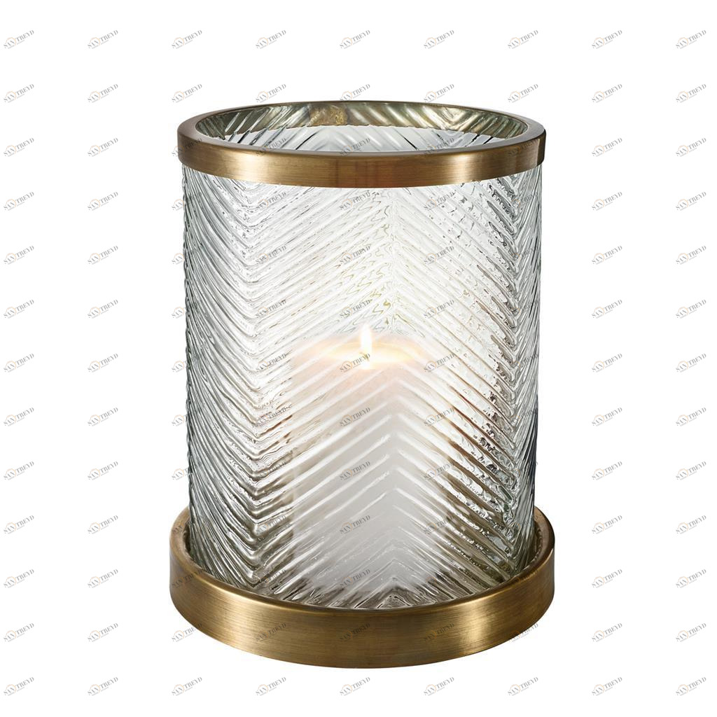 Подсвечник стеклянный с золотистым ободком Paloma S от Eichholtz EICHHOLTZ EICHHOLTZ 060382 Золото 