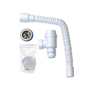 Сифон для раковины с донным клапаном (хром) без перелива 330307Ch