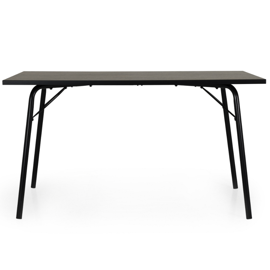 Стол обеденный Tenzo Daxx, 75х140х80 см, меламин/металл, коричнево-черный 7182052 - Вид №3